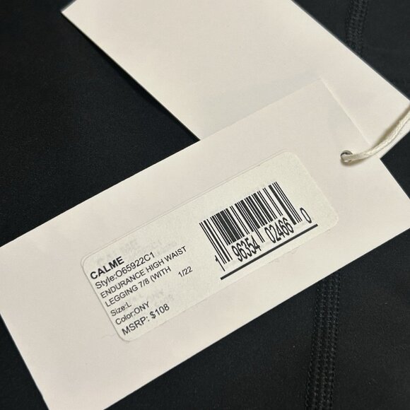 Johnny Was Calme Black Leggings  Endurance High Waist  7/8 SZ L NEW W/TAGS - Picture 4 of 9